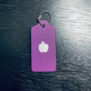 Coach Purple Hangtag with apple imprint